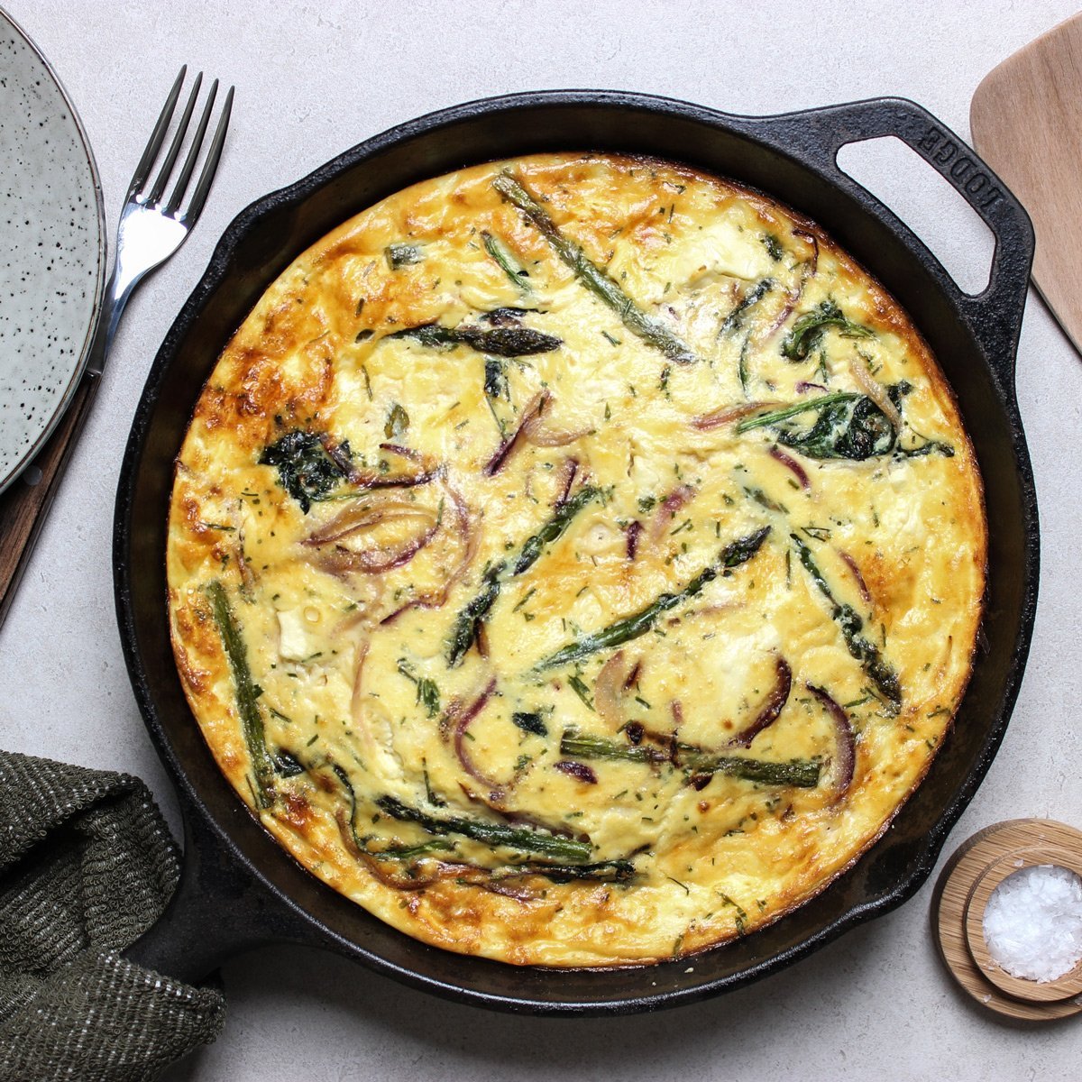 Asparagus, Feta & Yogurt Frittata - EasiYo NZ