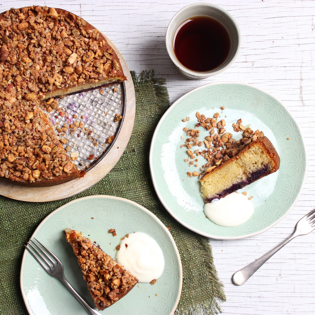 Lemon & Blueberry Crumble Cake - EasiYo NZ