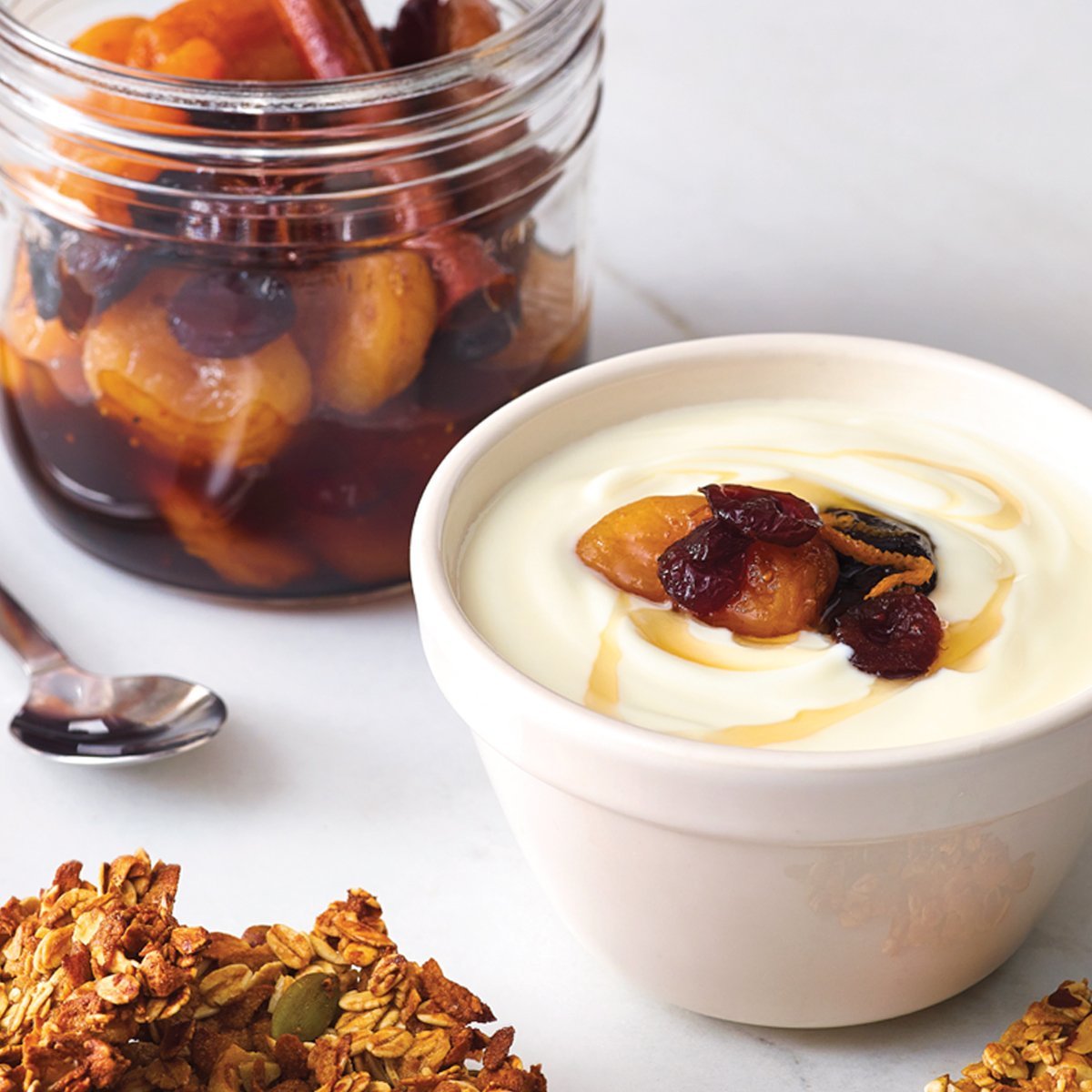 Dried Fruit Compote with Breakfast Biscuits - EasiYo NZ