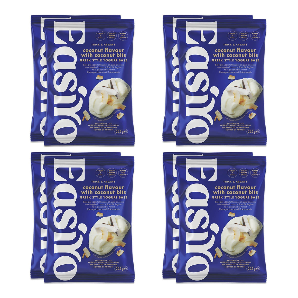 Greek Style Coconut with bits 8 Pack - EasiYo NZ