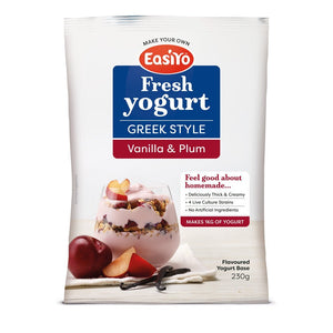 Greek Style Vanilla & Plum 8 Pack - EasiYo NZ